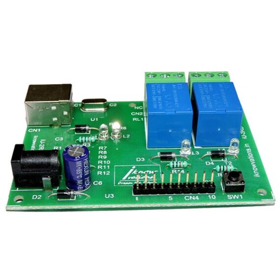 IU-2RD 2 Channel USB Relay & DAQ Board
